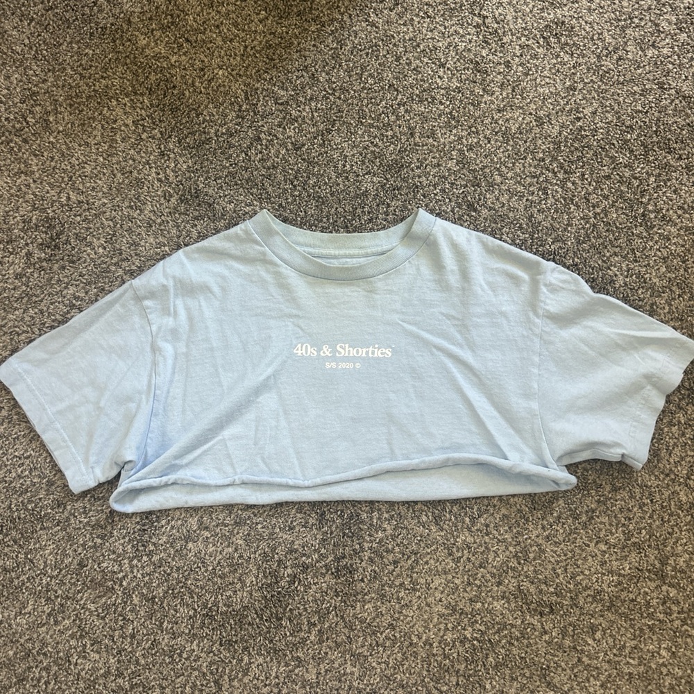40s & Shorties Light Blue Crop Top